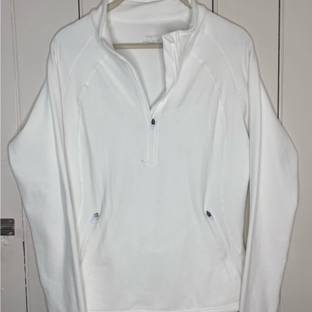 COPY - White Athleta Quarter-Zip Pullover